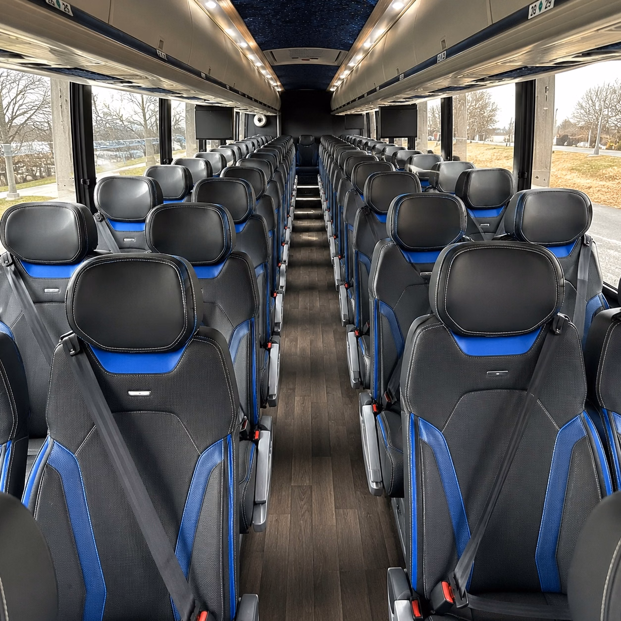 charleston charter bus interior